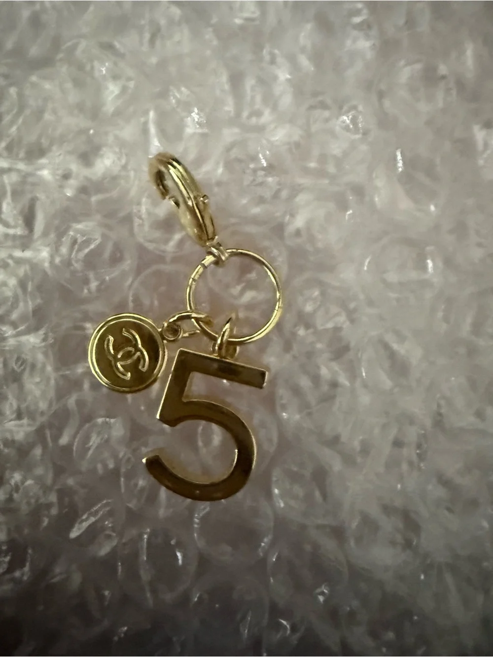 Chanel No. 5 Gold-Tone Promotional VIP Charm CC Logo